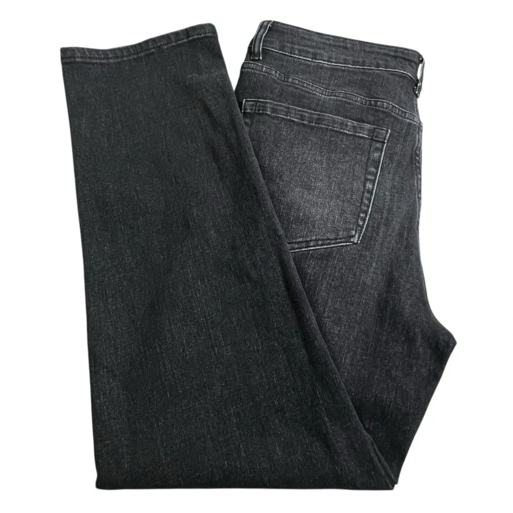 Oat New York Womens 8/29 Black Straight Leg Mid Rise Jeans
